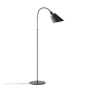 Bellevue AJ7 Floor Lamp - Stone Grey W. Bronzed Brass