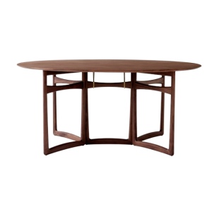 Drop Leaf Dining Table HM6 Ø142x163 H73 cm - Oiled oak