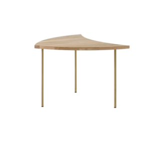 Pinwheel Coffee Table HM7 L65 W65 H43 cm Brass legs - Oiled walnut