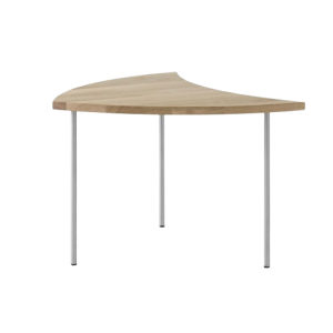 Pinwheel Coffee Table HM7 L65 W65 H43 cm Stainless steel legs - Oiled oak