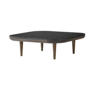 Fly Coffee Table SC4 L80 W80 H26 cm Smoked oiled oak base Marble - Nero Marquina