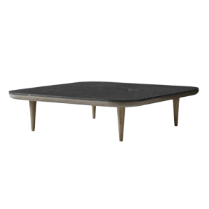 Fly Coffee Table SC11 L120 W120 H32 cm Smoked oiled oak base Marble - Nero Marquina