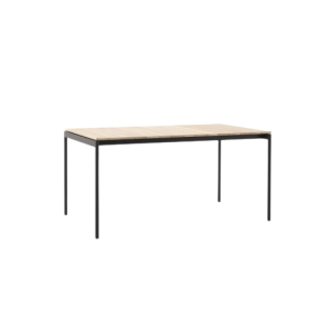 Ville Outdoor Dining Table AV25 L150 W90 H73 Cm Warm Black Frame Teak - Untreated