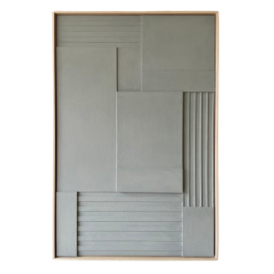 Relief In Oak Frame 73X113 SH:03:01 - Dusty Blue
