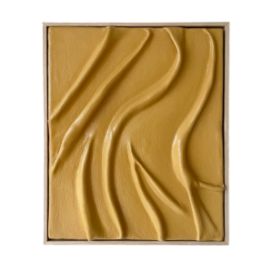 Clay Artwork In Oak Frame 40X50 SH:07:04-1 - Gold