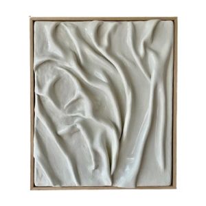 Clay Artwork In Oak Frame 40X50 SH:07:03-1 - White