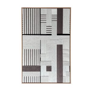 Woven Artwork-2 In Oak Frame 73X113