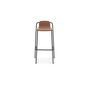 Studio Barstool 75 cm - Black Steel/Brown
