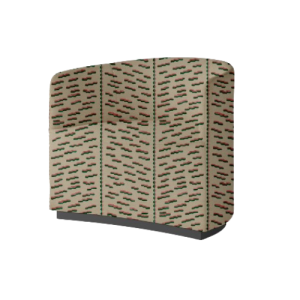 Tearoom Lounge Chair Upholstered with PC4T - 005 Col.5 fragola menta, Tiger Beat, Dedar
