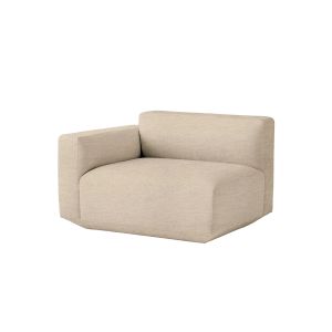 Develius Sofa EV1A Left Armrest Felt Gliders - Upholstery (Ecriture 0240)