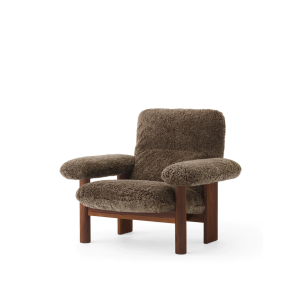 Brasilia Lounge Chair - Walnut/Sheepskin Root