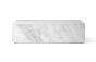 Plinth Low Table - White Marble Carrara
