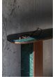 Roots 001 Console - Indian Green Marble top - Veneer Wood