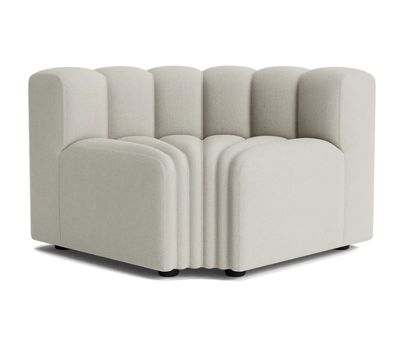 Studio Outdoor Sofa Corner Fully Upholstered - Savane Whisper