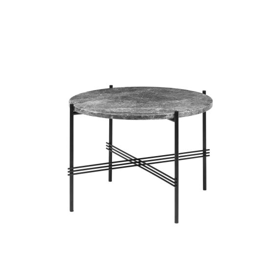 TS Coffee Table Ø55 - Round Ø55 - Black base Grey Emperador Marble