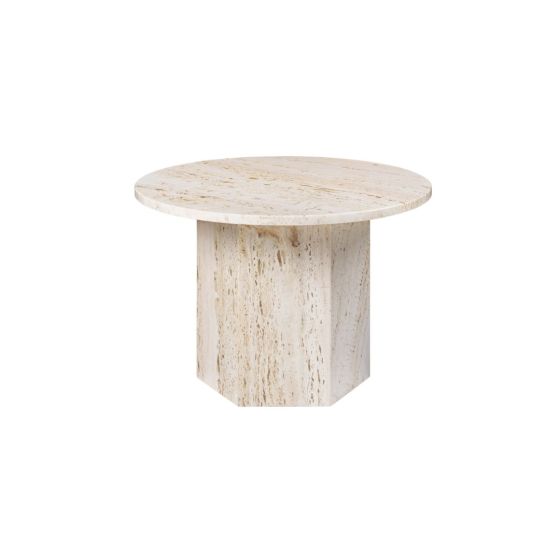 Epic Coffee Table - Round, A 60, Neutral White Travertine