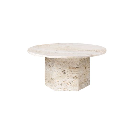 Epic Coffee Table - Round, Ø80, Neutral White Travertine