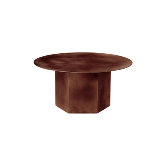 Epic Coffee Table - Round, Ø80, Steel - Earthy Red