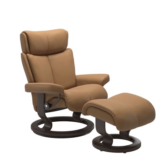 Stressless Lounge Chair with Table - Wenge/Paloma Taupe