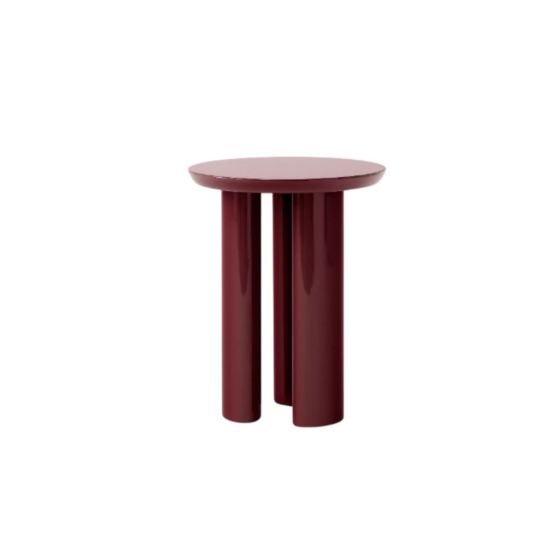 Tung Side Table JA3 A 38 H48 - Burgundy Red