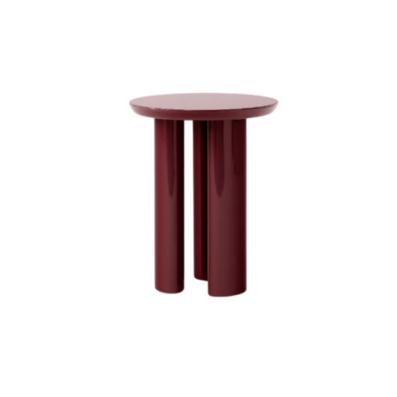 Tung Side Table JA3  A 38 H48 - Burgundy Red