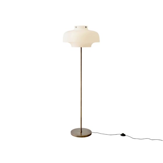 Copenhagen SC14 Floor Lamp - Opal Glass & Bronzed Brass