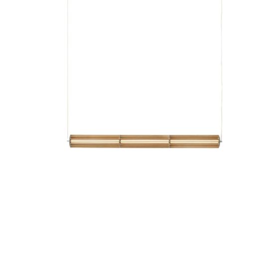 Numbra Pendant TY1 Ø11 - Lacquered oak & Tumbled aluminium