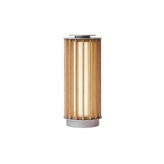 Numbra Portable Lamp TY3 - Lacquered oak & Tumbled aluminium