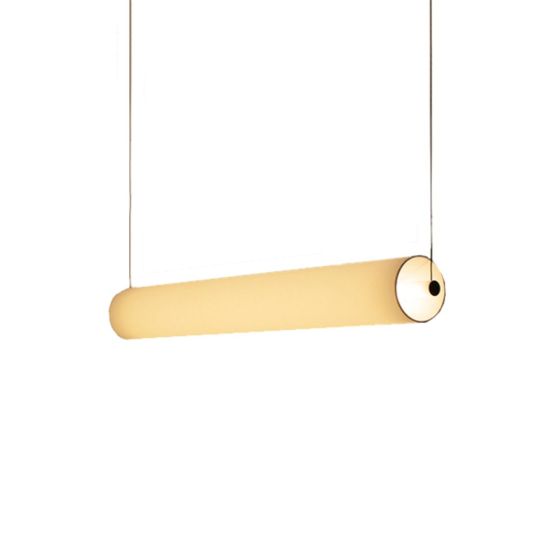 Barceloneta Horizontal Pendant Lamp 150 - Texture Black Canopy / Beige Cardboard Shade