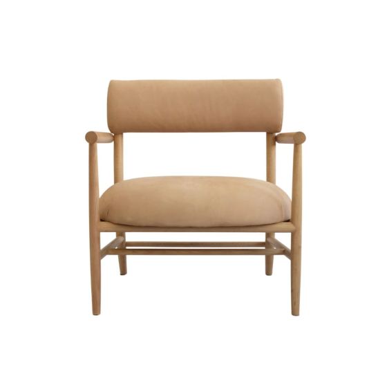 Nama Lounge Chair - Natural Oak Legs, Upholstery Nubuck