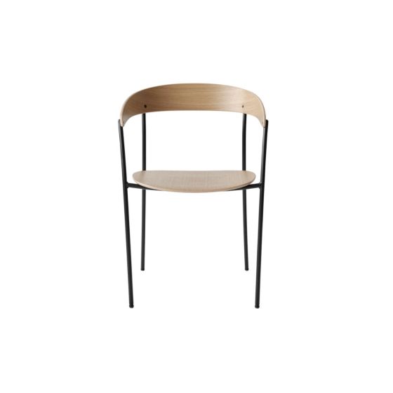 Missing Dining Armchair - Black Steel Frame / Oak