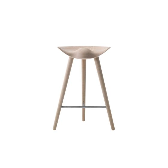 ML 42 Counter Stool - Oak/Stainless Steel
