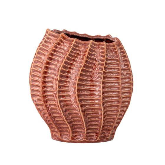 Callon Vase – مزهرية كالون، وردي، فخار حجري
