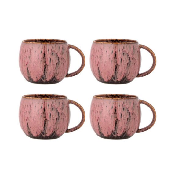 Rayen Mug Set of 4 - Rose Stoneware