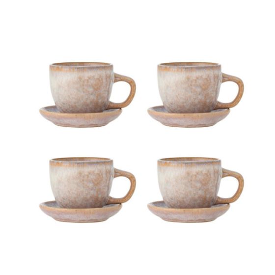 Brenta Cup with Saucer - Rose Stoneware