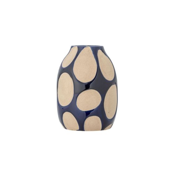Bashir Vase Ø14 - Blue Stoneware