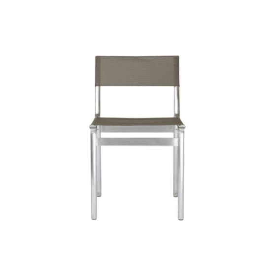 Union Outdoor Chair - Aluminum / Taupe Mesh