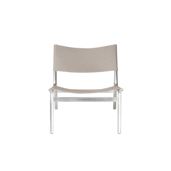Union Easy Chair - Aluminum / Sandstone Linen