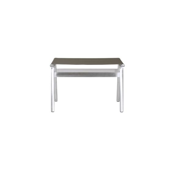 Union Outdoor Stool - Aluminum / Taupe Mesh