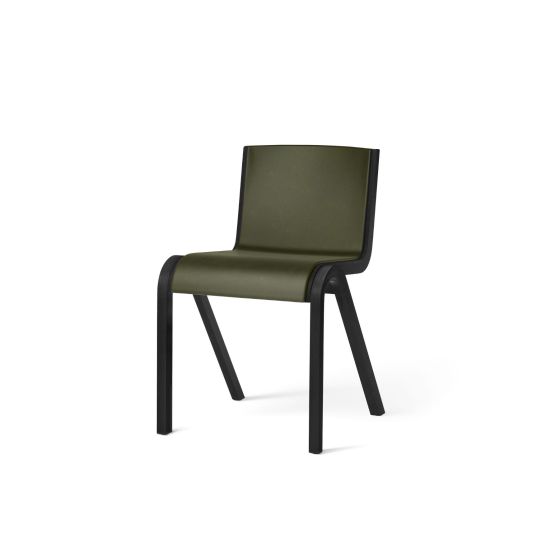 Ready Dining Chair - Black Oak/Leather Envy Olive 20324