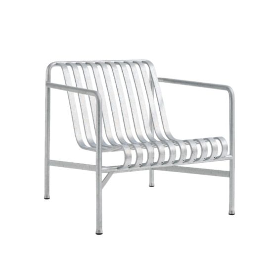 Palissade Lounge Chair Low - Galvanised