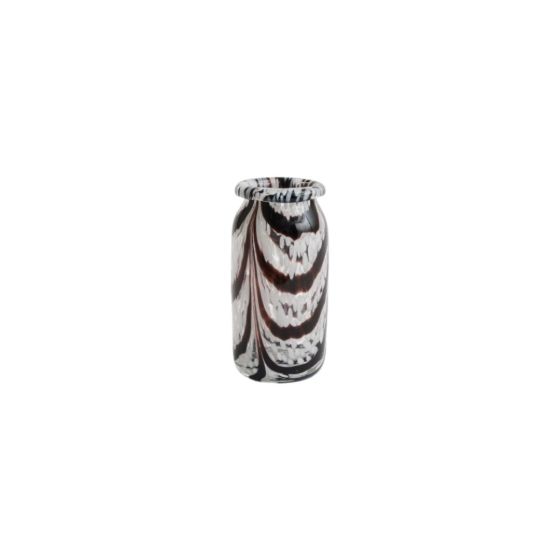 Splash Vase Roll Neck-X-Small-Coffee and white