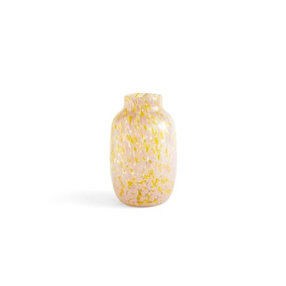 Splash Vase Round L - Light Pink and Yellow