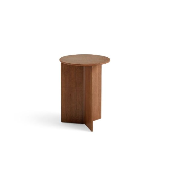 Slit Table Wood High - Walnut