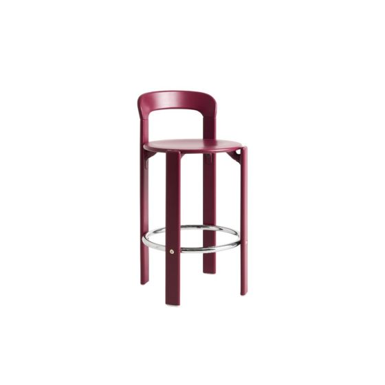 Rey Bar stool Low H65 - Grape Red
