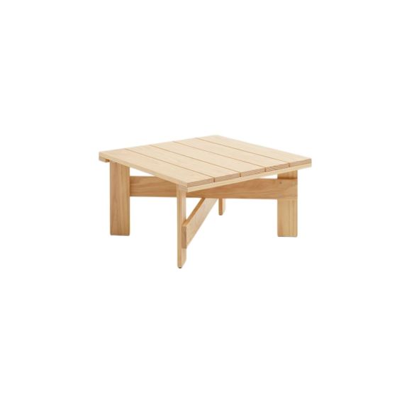 Crate Low Table W75.5 - Water-based lacquered pinewood