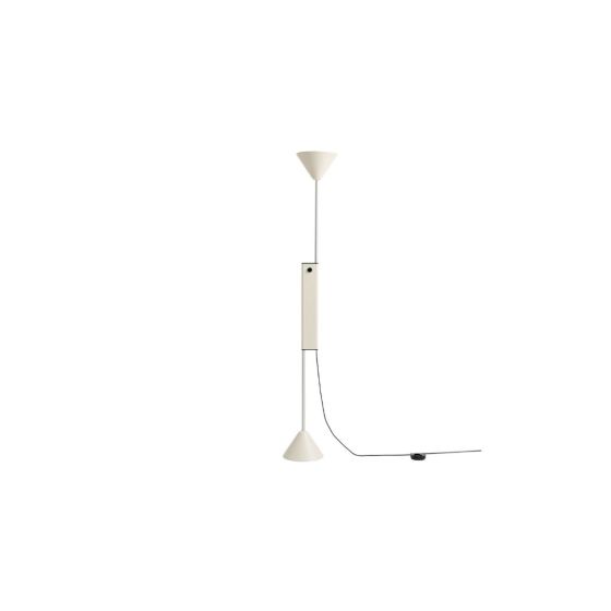 Twist Floor Lamp UK plug converter-Cream white