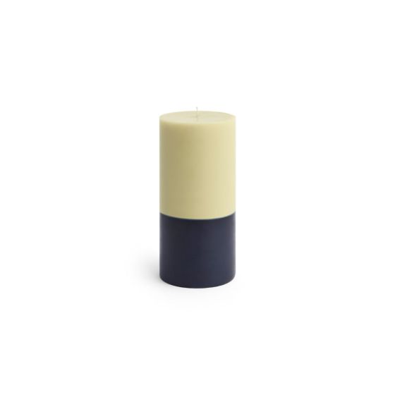 Silo Candle Large - Lime White and Midnight Blue