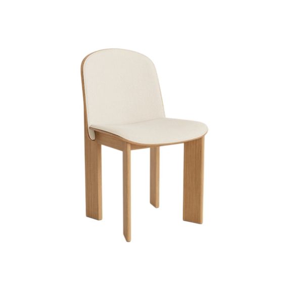 Chisel 65 Dining Chair - Oiled Oak / Front Upholstery Turf Cream