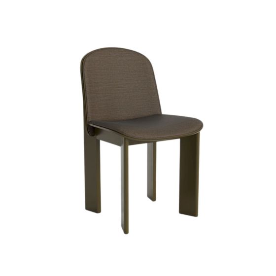 Chisel 65 Dining Chair - Green Umber Lacquered Beech / Front Upholstery Remix 954